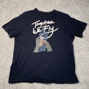 Nike The Nike Tee Together We Fly Black Graphic T Shirt Small S Loose Fit Womens